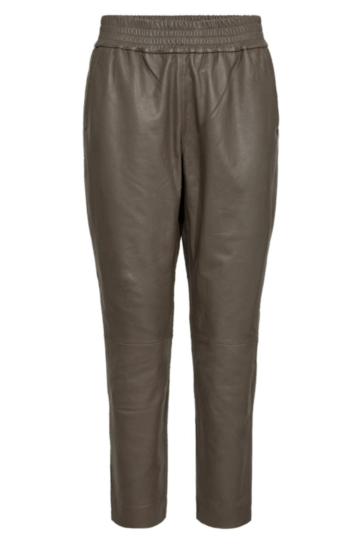 Co´couture - Shilohcc Crop Leather Pant 91155 - 317 Elephant Bukser 