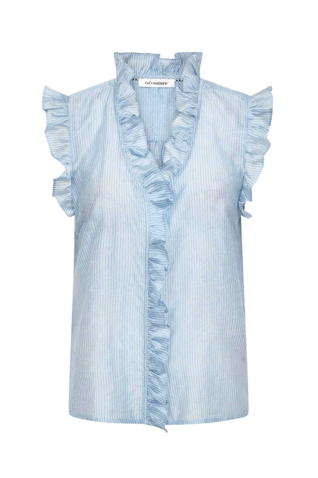 Co´Couture - Sisucc Frill Top 45193 - 23 - Pale Blue