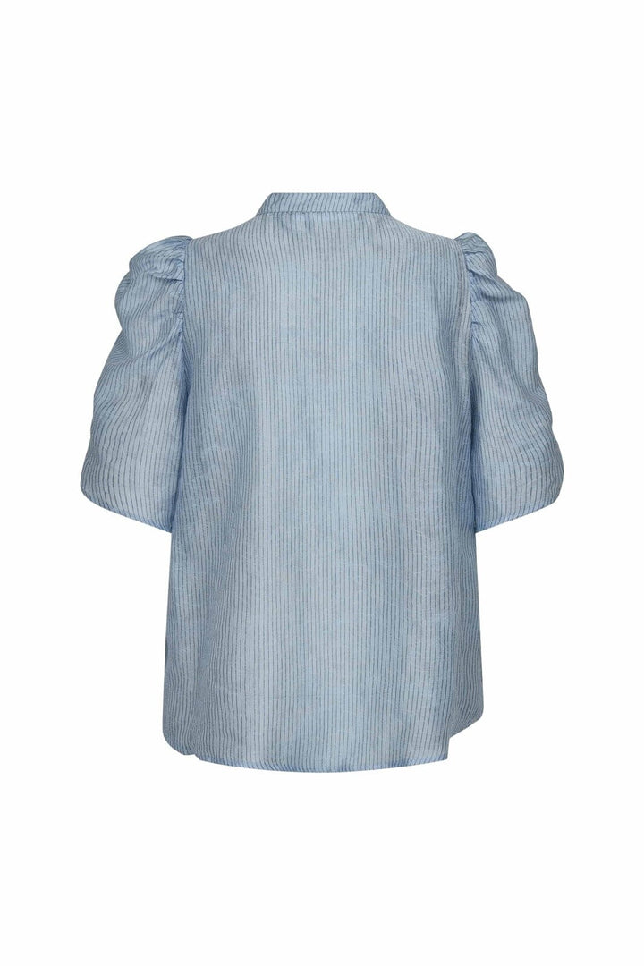 Co´Couture - Sisucc Ss V-Blouse 45194 - 23 - Pale Blue