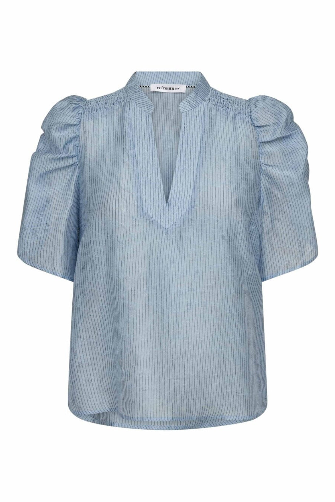 Co´Couture - Sisucc Ss V-Blouse 45194 - 23 - Pale Blue