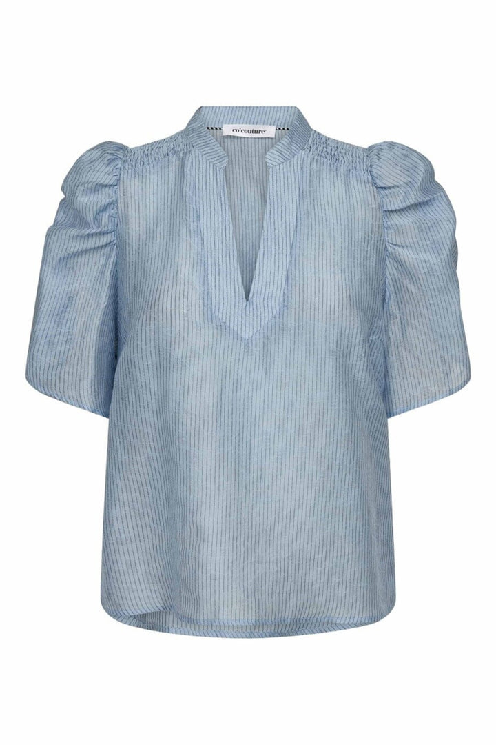 Co´Couture - Sisucc Ss V-Blouse 45194 - 23 - Pale Blue