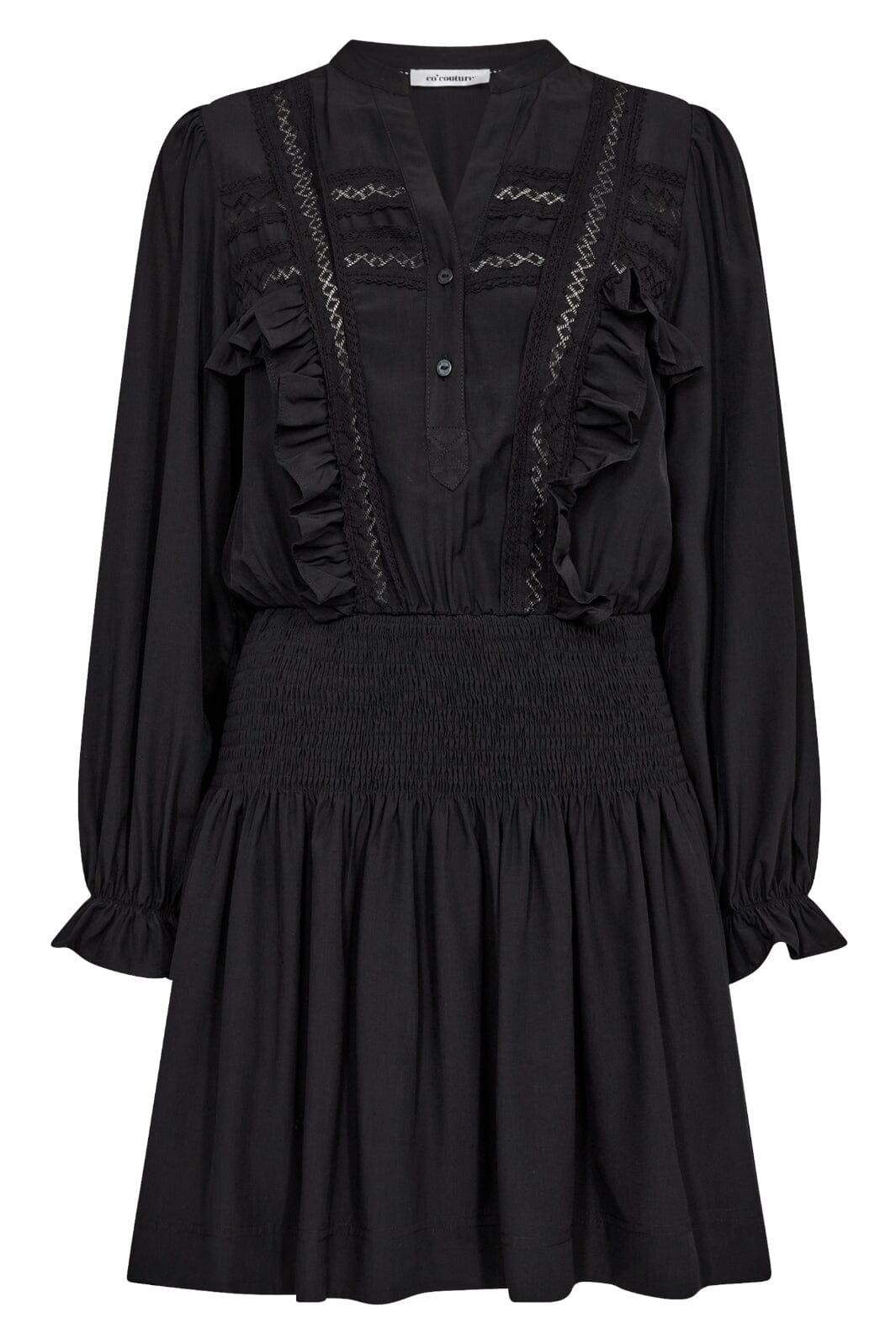 Co´couture - Sunaricc Lace Smock Dress 36290 - 96 Black Kjoler 