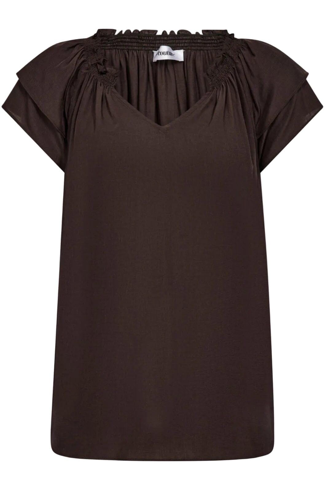Co´Couture - Sunrisecc Top 75683 - 83 - Mocca Bluser 