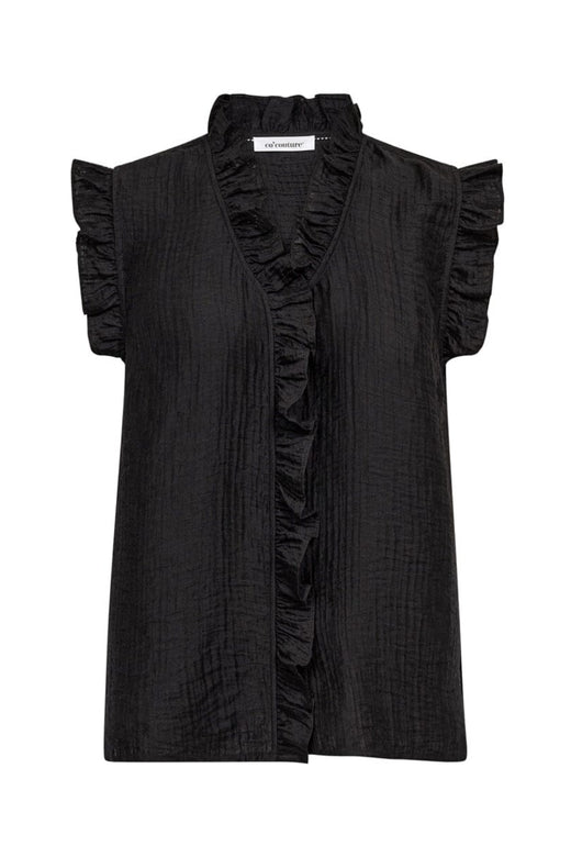 Co´Couture - Tassycc Frill Top 45161 - 96 - Black