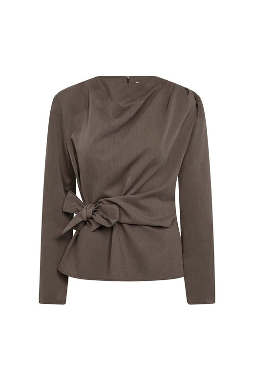 Co´Couture - Tengacc Pleat Blouse 45043 - 154 - Walnut