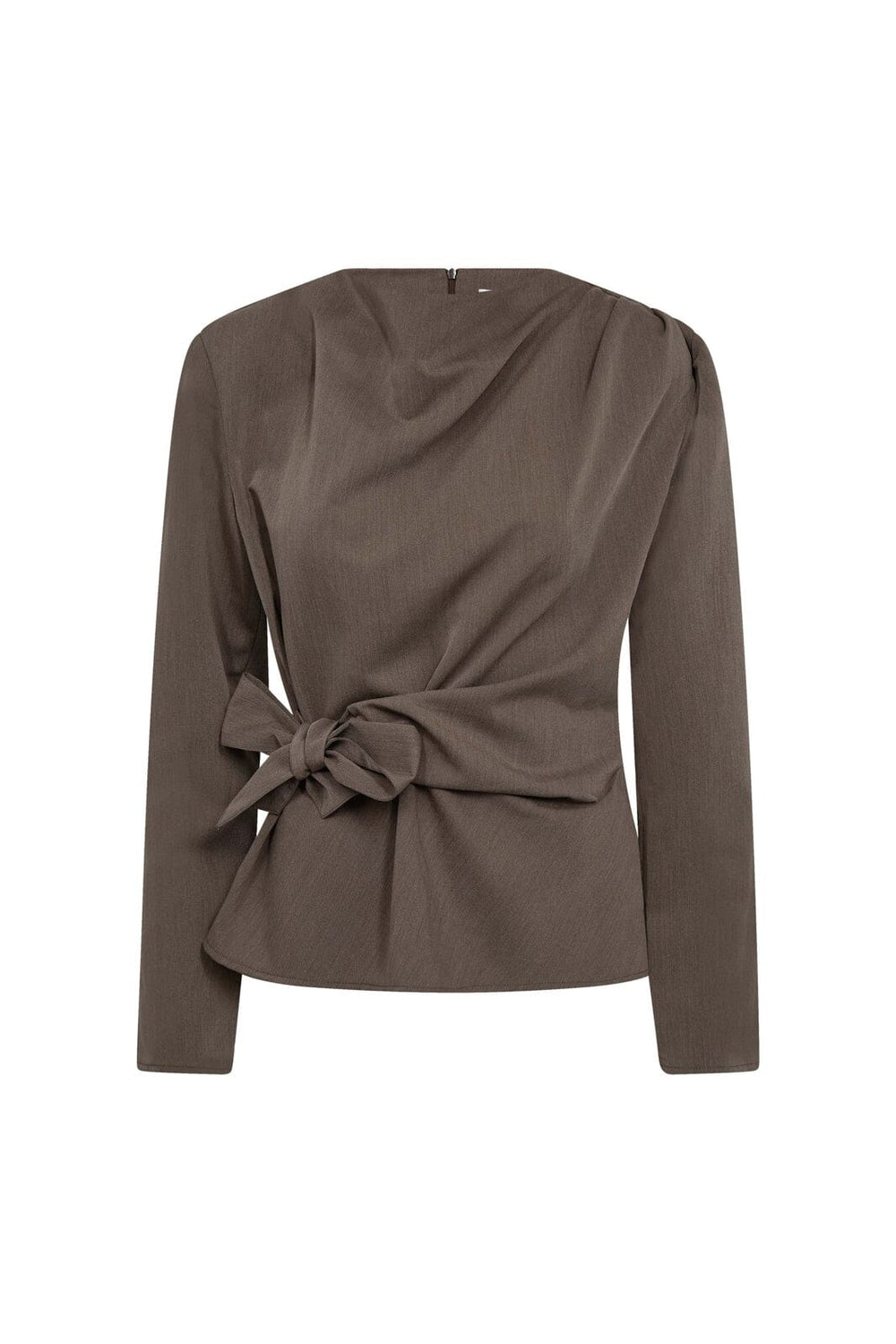 Co´Couture - Tengacc Pleat Blouse 45043 - 154 - Walnut