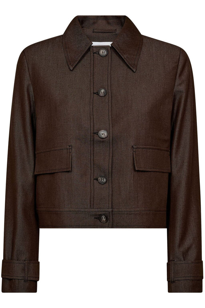 Co´Couture - Terrycc Denim Jacket 30325 - 145 - Dark Brown Jakker 