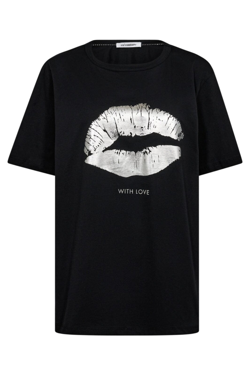 Co´couture - The Kisscc Oversize Tee 33099 - 96 Black T-shirts 