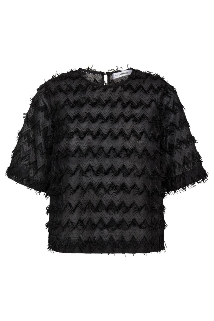 Co´Couture - Trianglecc Ss Blouse 35765 - 96 - Black Bluser 