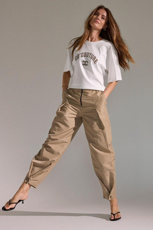 Co´Couture - Tricecc Pleat Pant 41073 - 18 - Sand Bukser 
