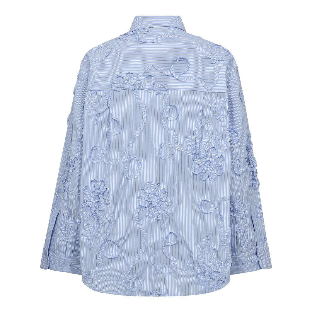 Co´Couture - Xaviercc Avy Stripe Shirt 45103 - 23 - Pale Blue Skjorter 