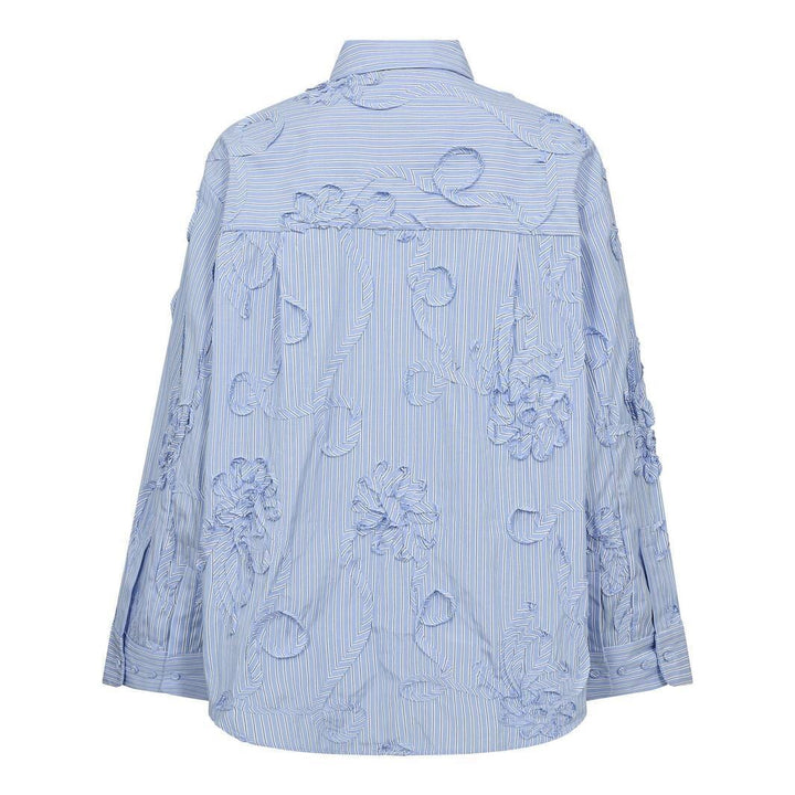 Co´Couture - Xaviercc Avy Stripe Shirt 45103 - 23 - Pale Blue Skjorter 