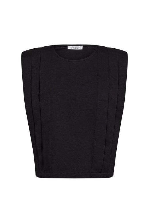 Co´Couture - Zellicc Padded Pleat Top 45151 - 96 - Black