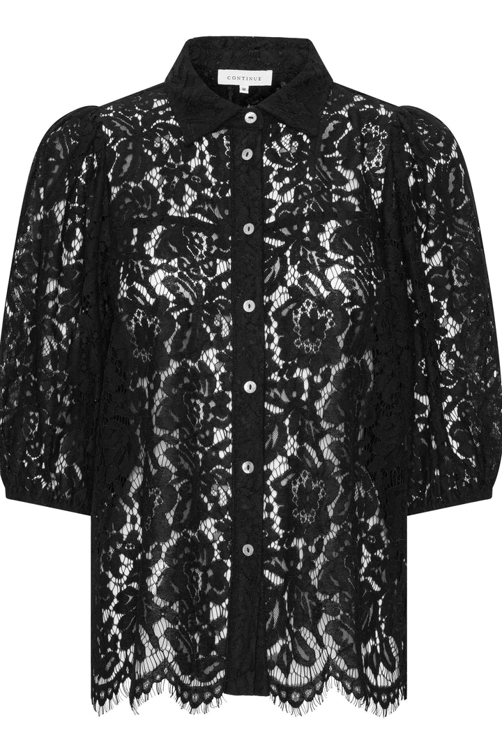 Continue - Alicia Lace Blouse 14988 - Black Bluser 