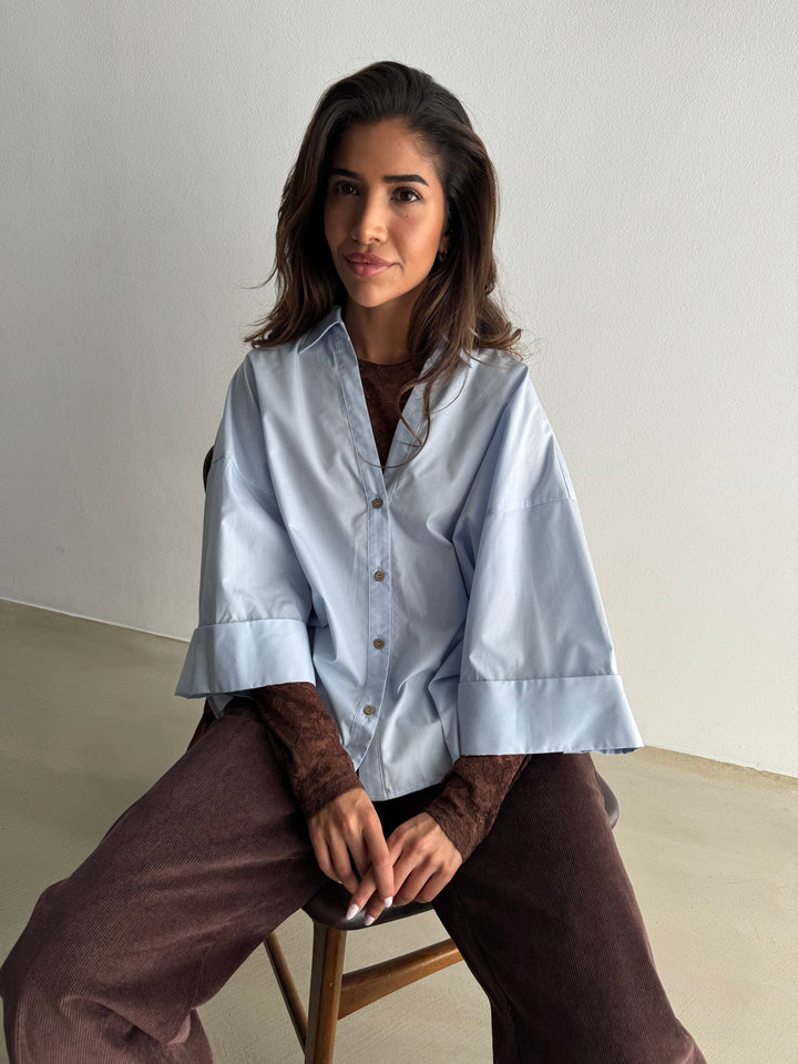 Continue - Augusta Shirt 14985 - Light Blue Skjorter 