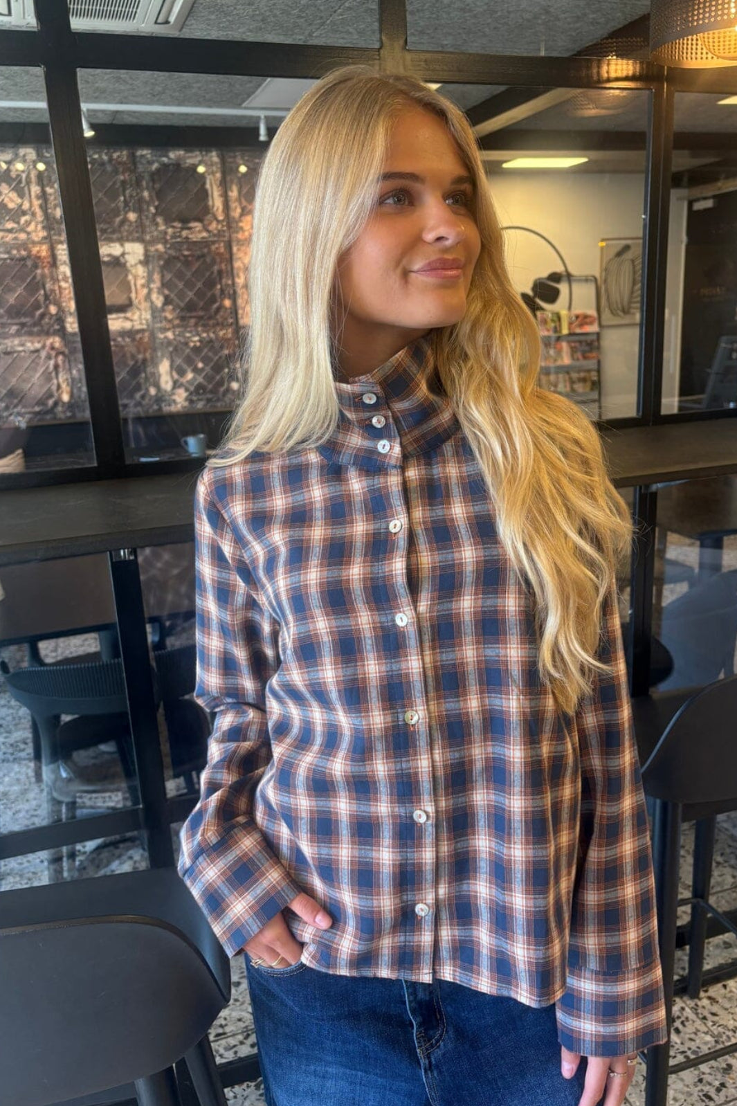Continue - Jessie Check 15397 - Orange Small Check