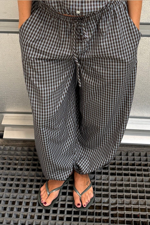 Continue - Linea Check Pants 15359 - Brown Check
