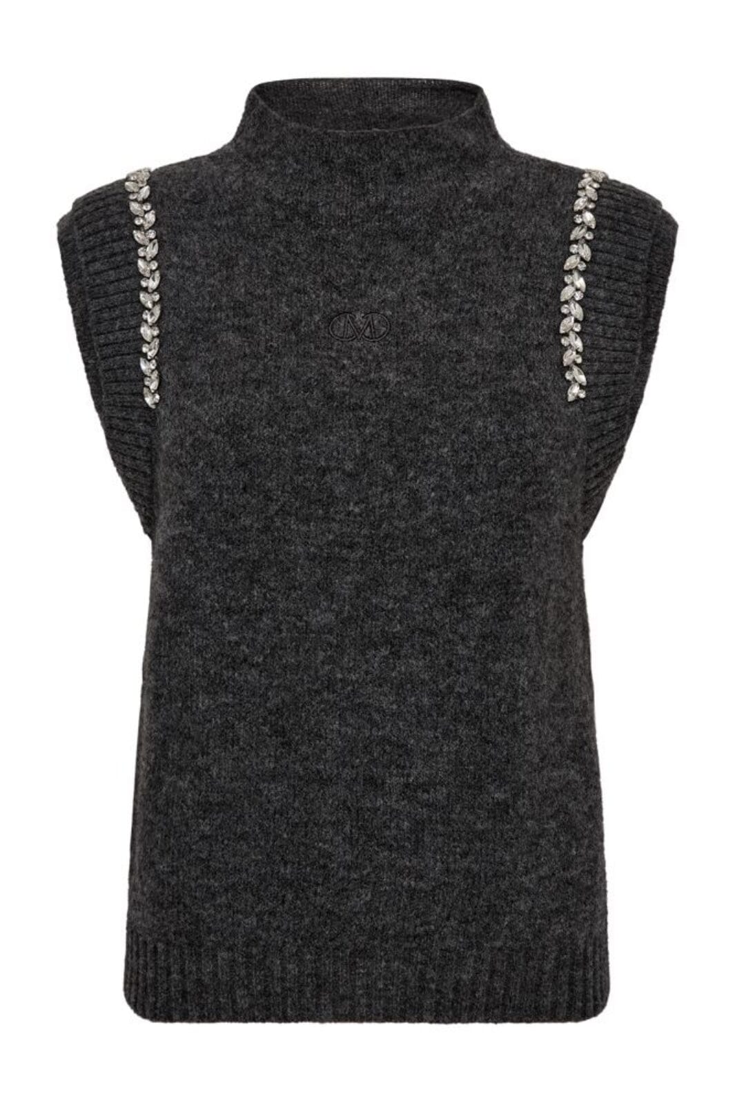 Copenhagen Muse - Cmibra-waistcoat 206832 - 1050 Dark Grey Melange Strikbluser 