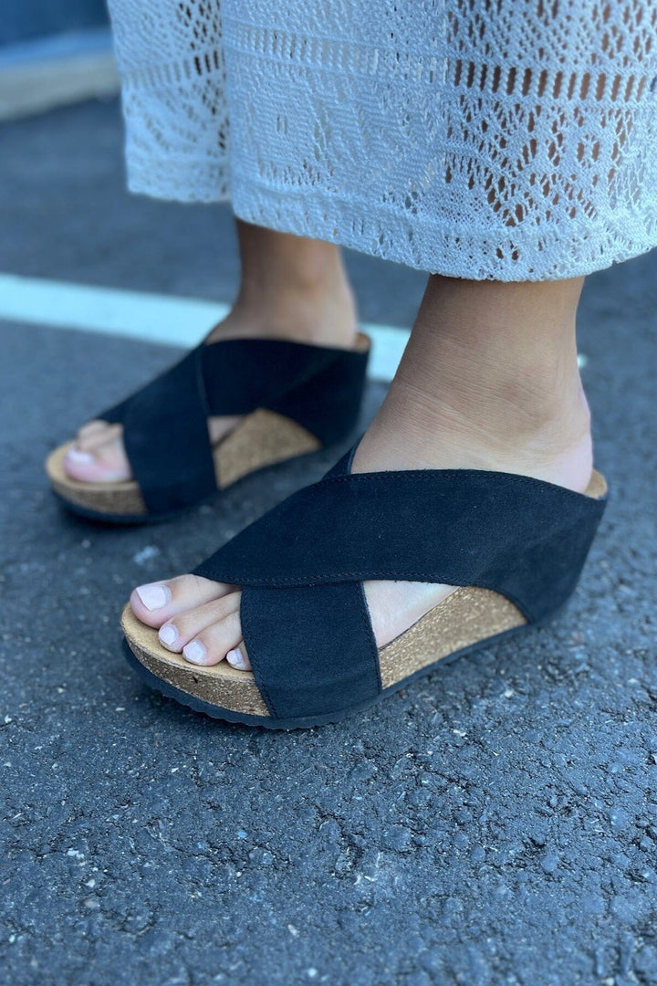 Copenhagen Shoes - Frances 23 Suede - 0001 Black Sandaler 