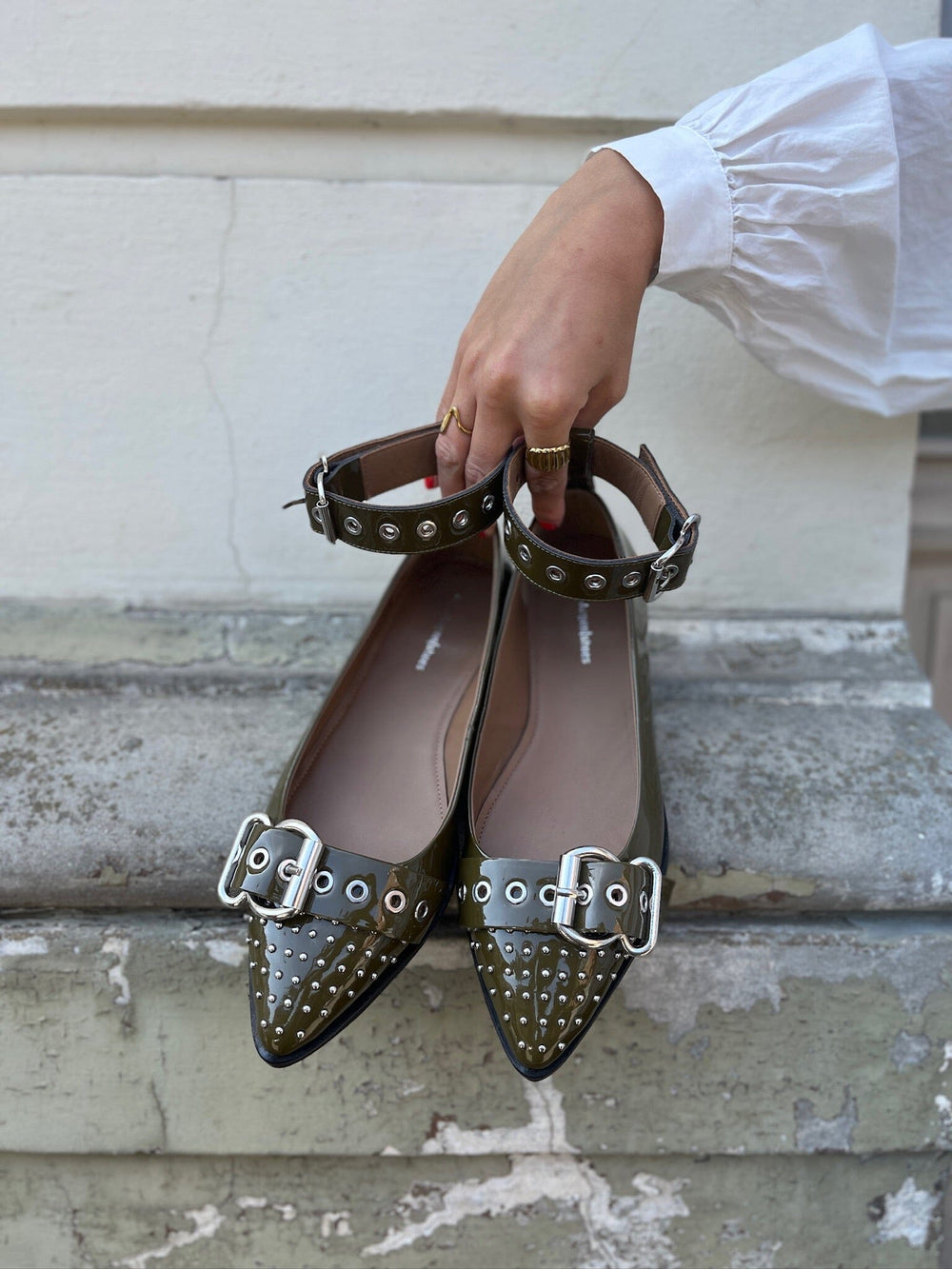 Copenhagen Shoes - Future Love Patent CS8540 - 0027 - Green Ballerinaer 