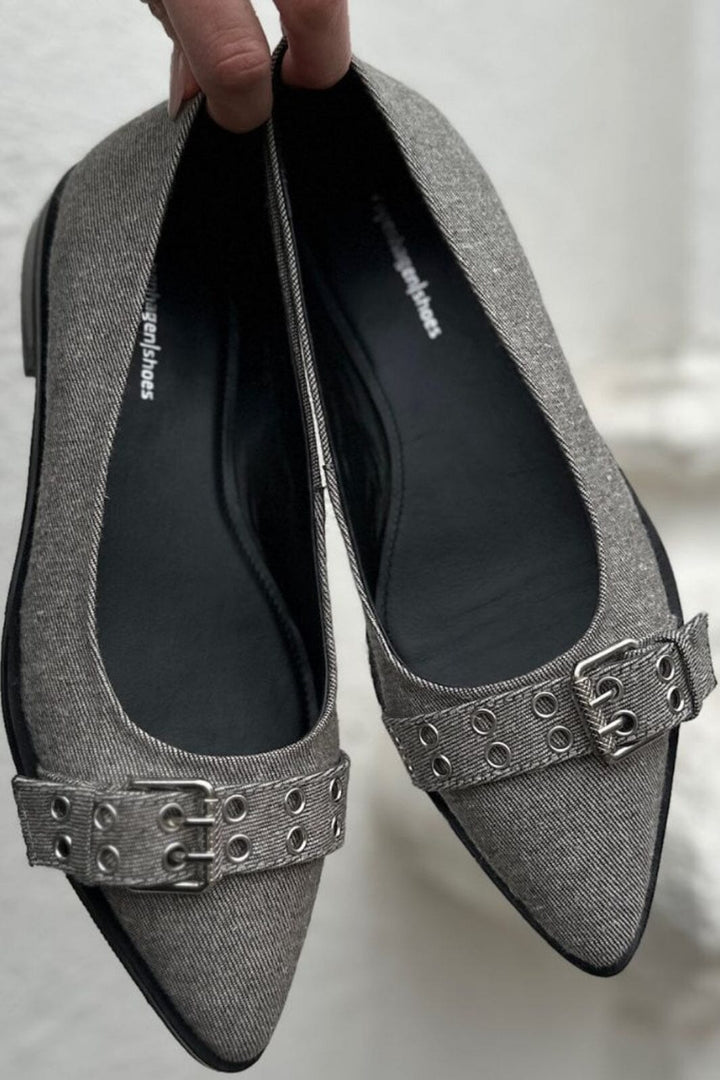 Copenhagen Shoes - Like A Move-Denim CS8388 - 0741 - Grey Denim Ballerinaer 
