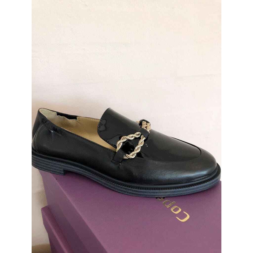 Copenhagen Shoes - Love And Walk Patent - 038 Black Patent Loafers 