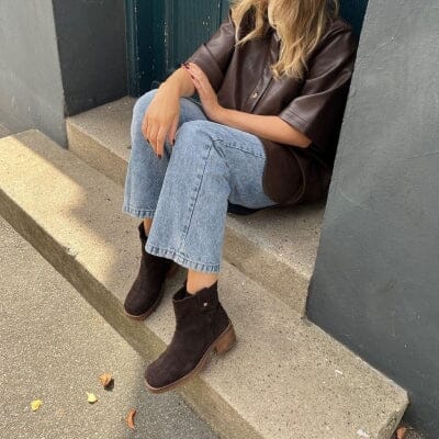 Copenhagen Shoes - Power Walk Boot Suede CS8648 - 004 - Dark Brown Støvler 