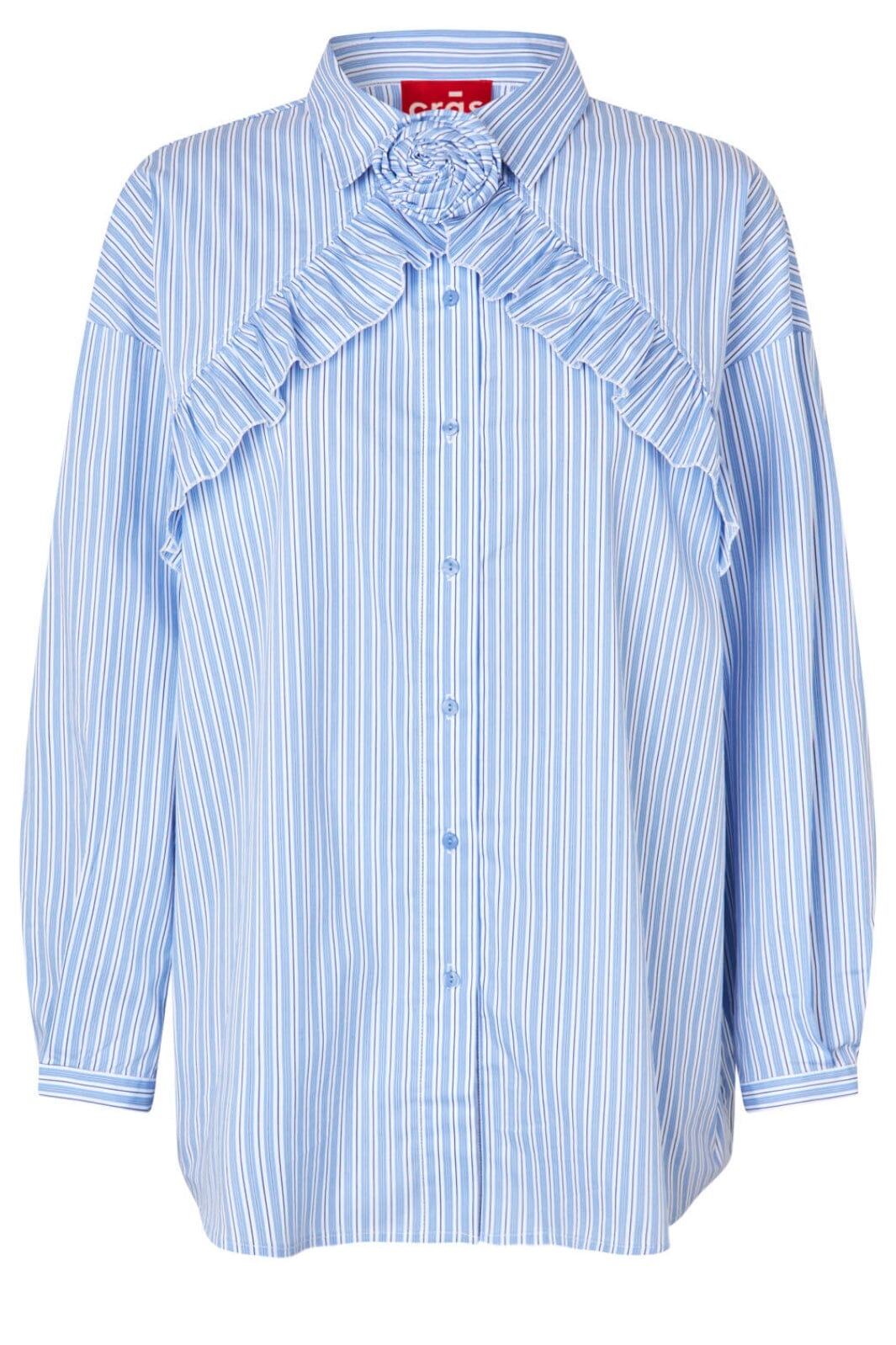 Cras - Blooming Shirt - 7021 7021 Blue Stripe Skjorter 