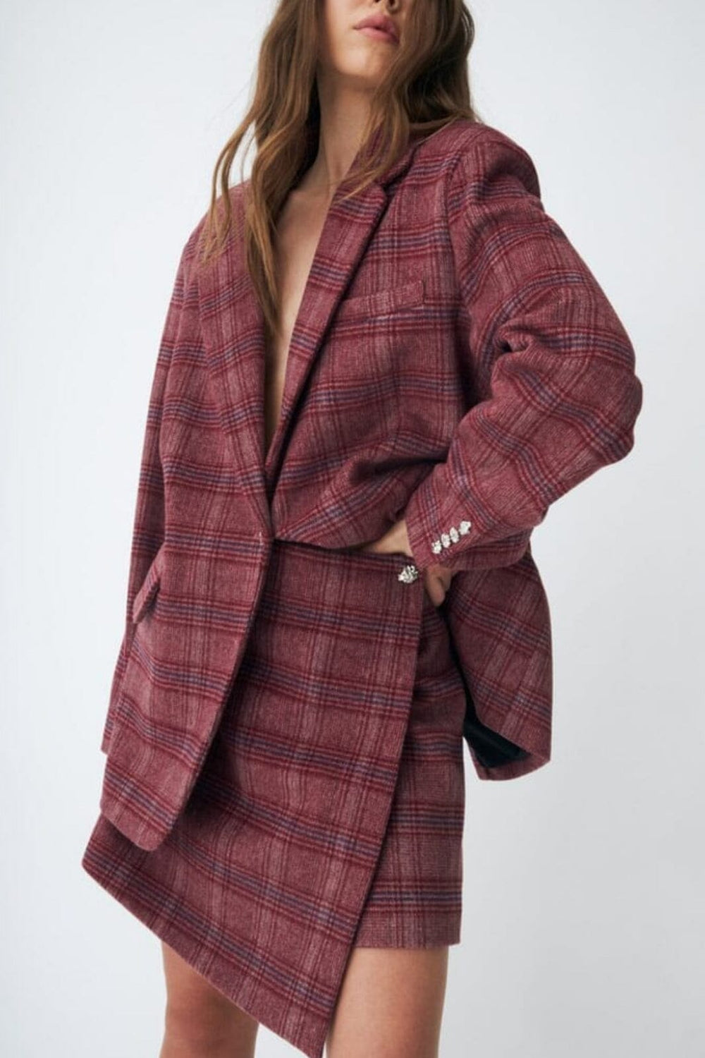 Cras - Boss Skirt C546 - 8134 Cherry Check Nederdele 