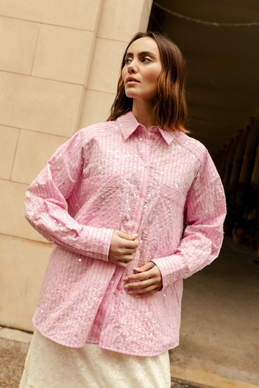 Cras - Ellie Shirt C606 - 8070 - 8070 Pink Multi Stripe Skjorter 