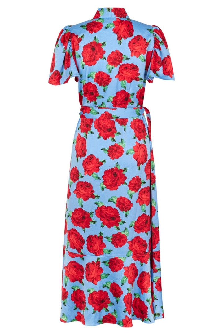 Cras - Lima Dress - 8023 8023 Blue Roses Kjoler 
