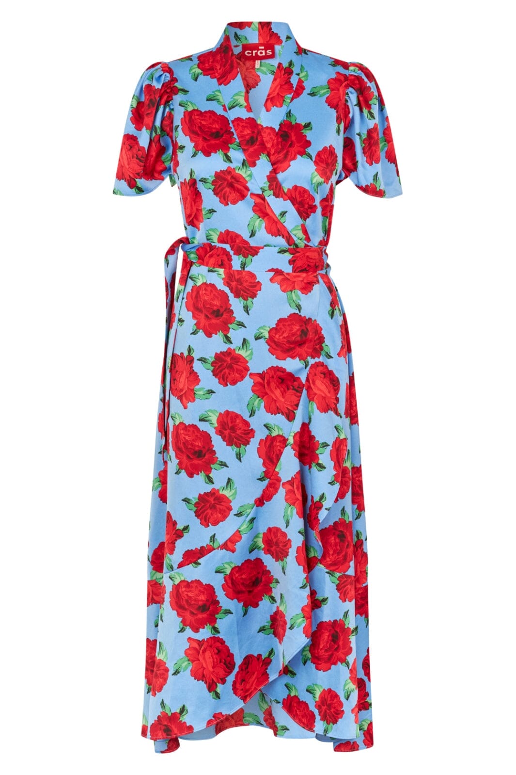 Cras - Lima Dress - 8023 8023 Blue Roses Kjoler 