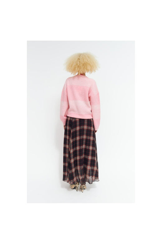 Cras - Odelle Skirt C772 - Bordeaux Check