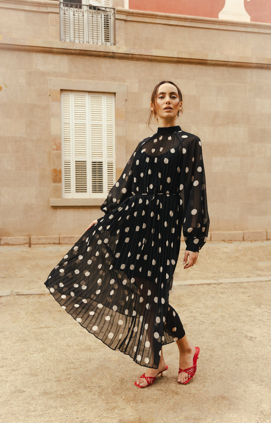 Cras - Rachel Dress C637 - 8123 - 8123 Black White Dot Kjoler 