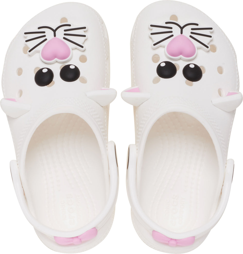 Crocs - Classic Iam Cat Clog T Wpt - White/Pink Tweed Sandaler 