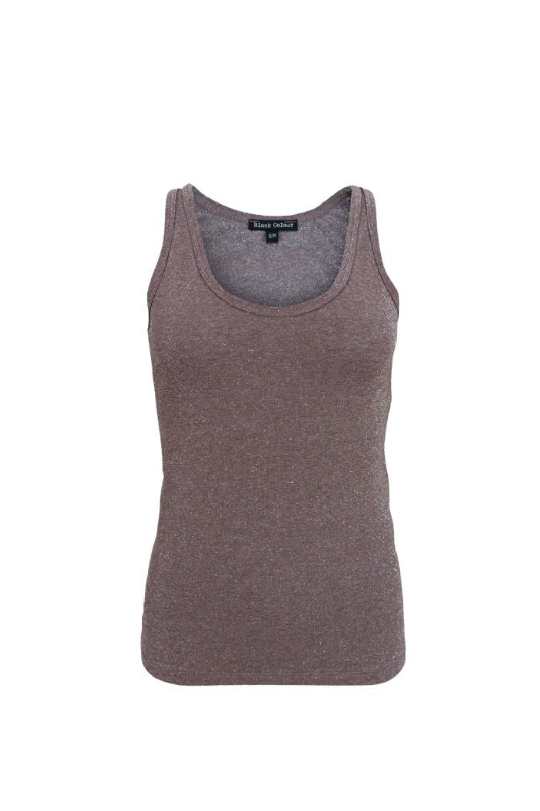 Black Colour - Bcfaye Lurex Top 40055 - Shirts,Musthaves - Taupe