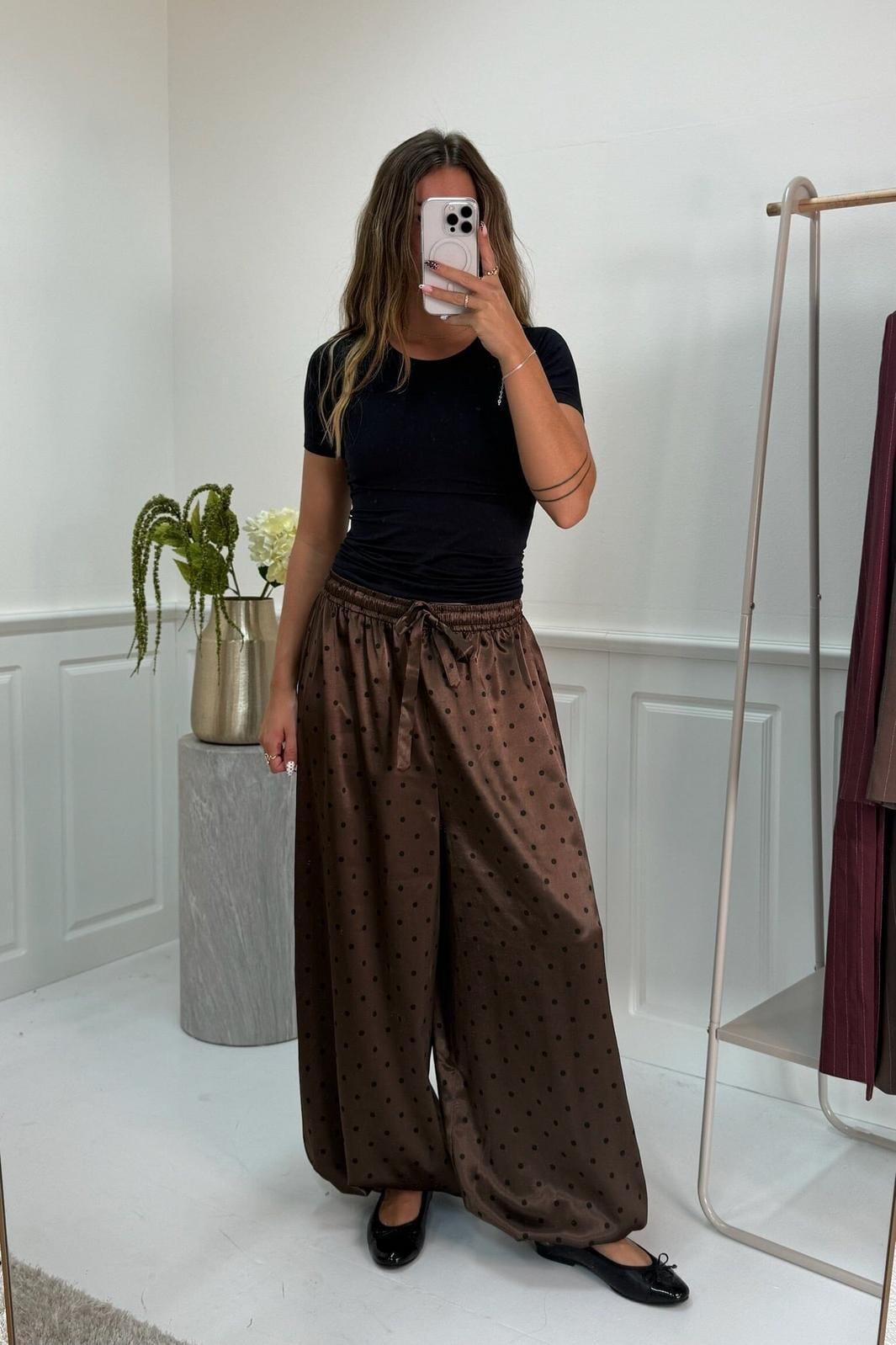 Dear Molly - ballon dot pants - brown 