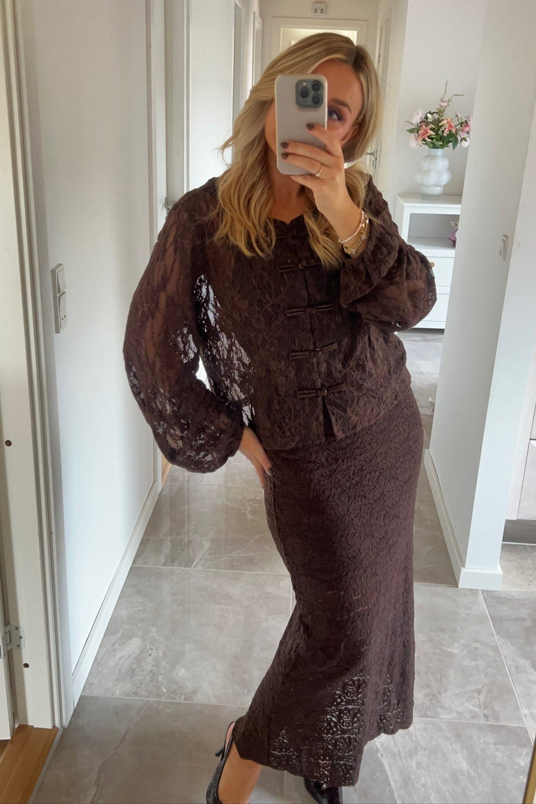 Dear Molly - Lace Skirt Ch171734b - Chocolate Brown Nederdele 