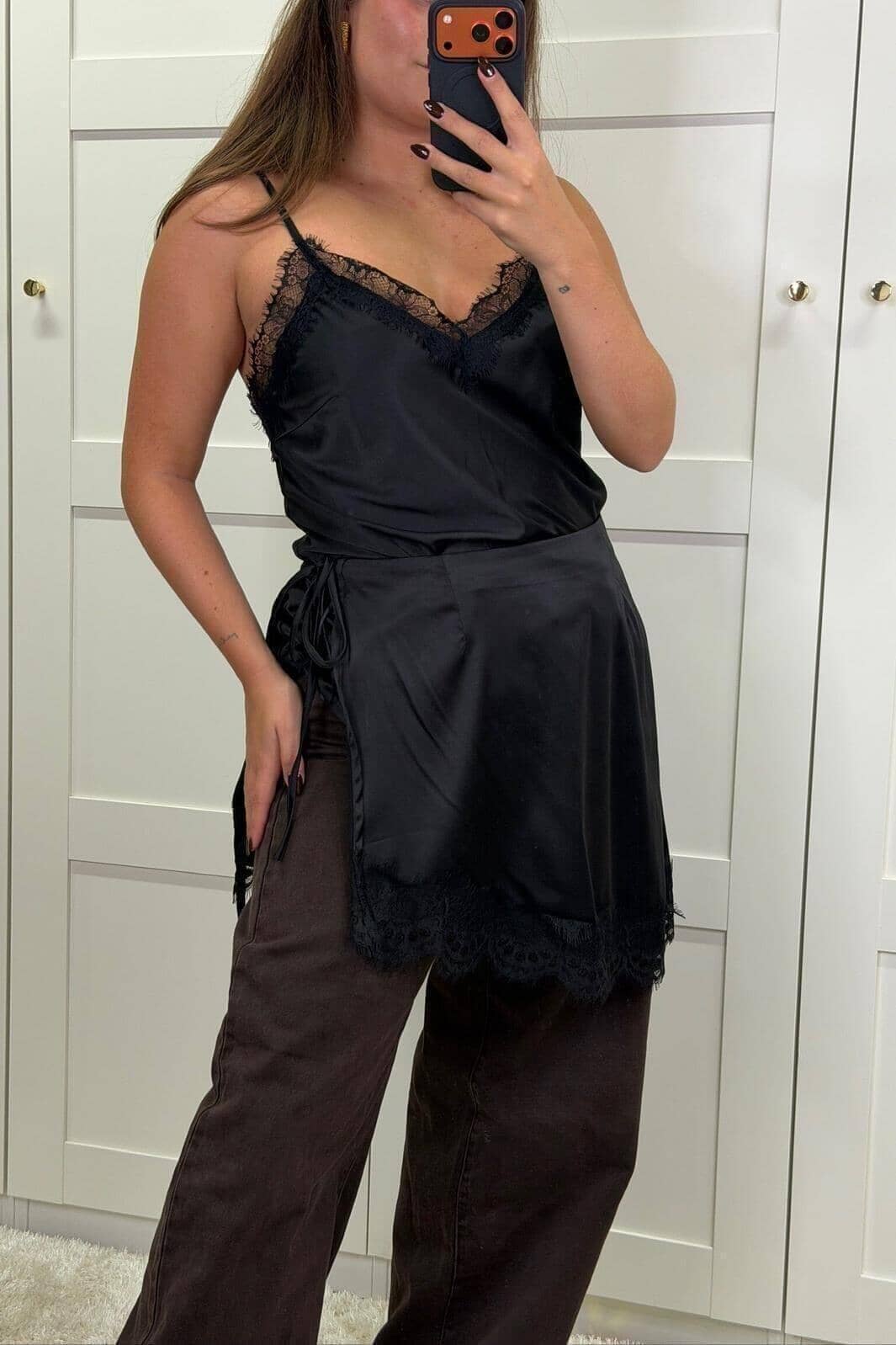 Dear Molly - Lace Wrap Skirt - Black 