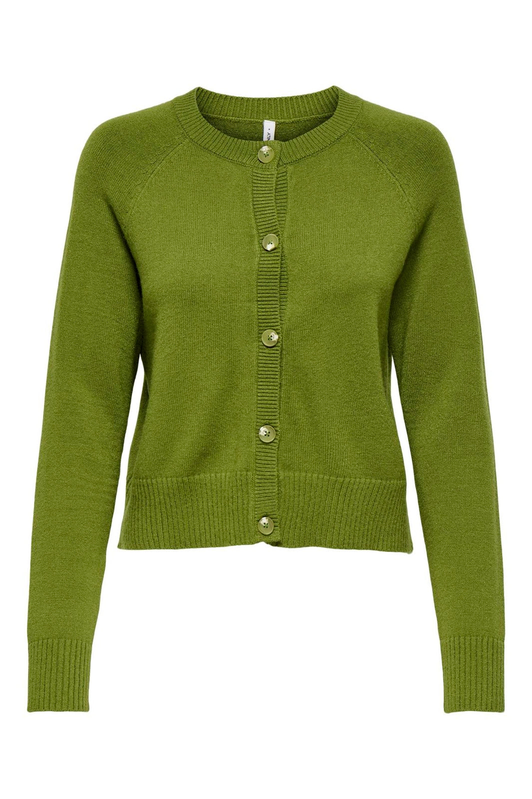 Only - Onlkatia Ls Short Cardigan Cc Knt - 4947382 Peat Moss Dtm Horn Button