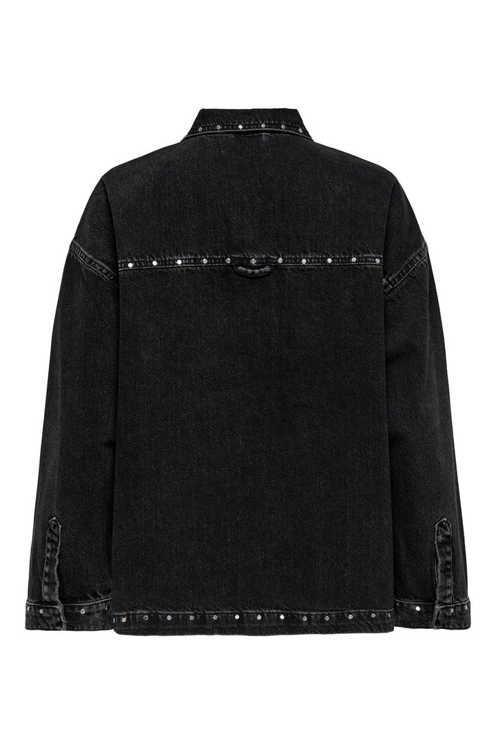 Only - Onlemmie L/S Studded Shirt Azg - 4926859 Washed Black