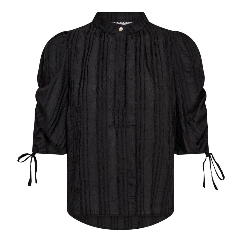 Co´Couture - Kesicc Ss Puff Blouse 35956 - 96 - Black Bluser 