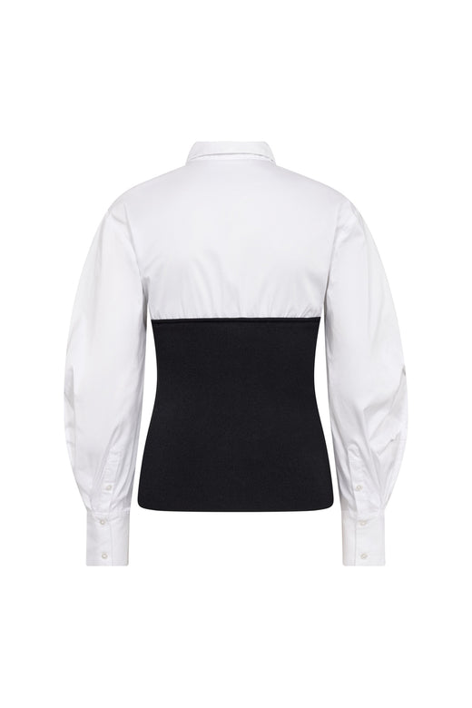 Co´Couture - Merciacc Poplin Mix Knit 500527 - 10001 - White
