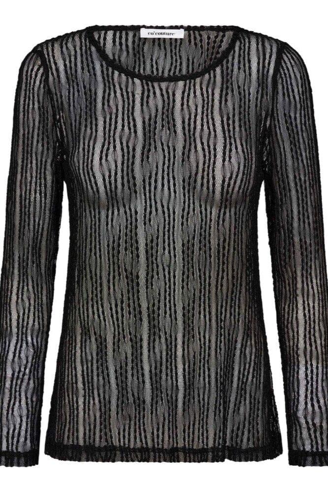 Co´Couture - Barbcc O-Neck Blouse 33202 - 96 - Black Bluser 