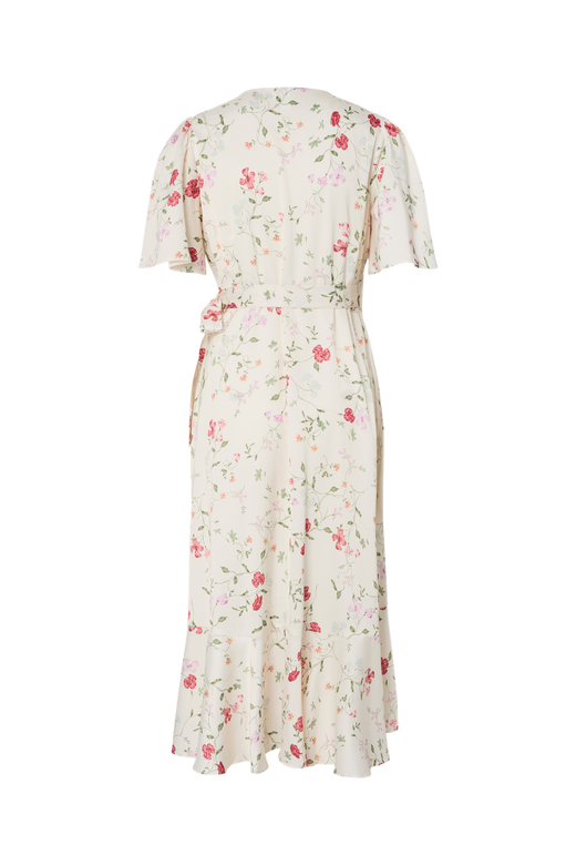 YAS - Yasthea 2/4 Midi Wrap Dress - 5005549 Pristine Botalia
