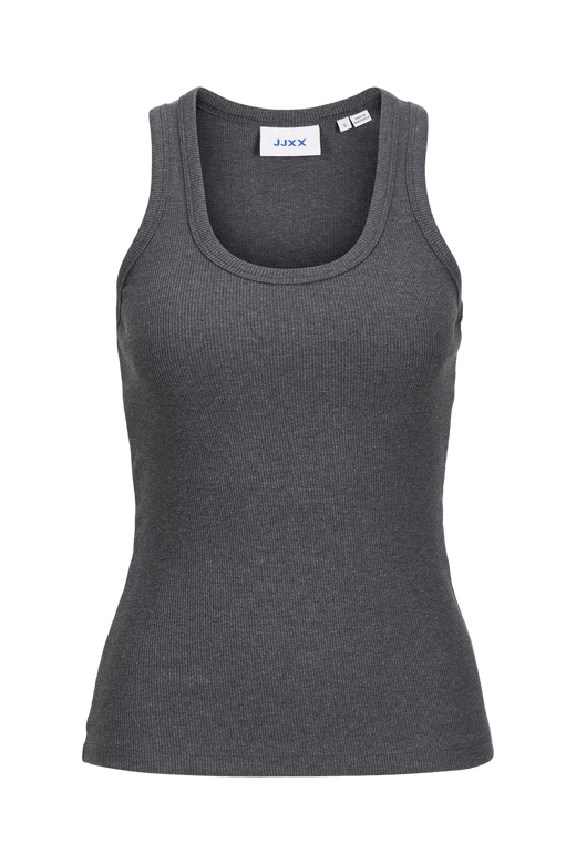 Jjxx - Jxfrida Sl U-Neck Top - 5037762 Dark Grey Melange