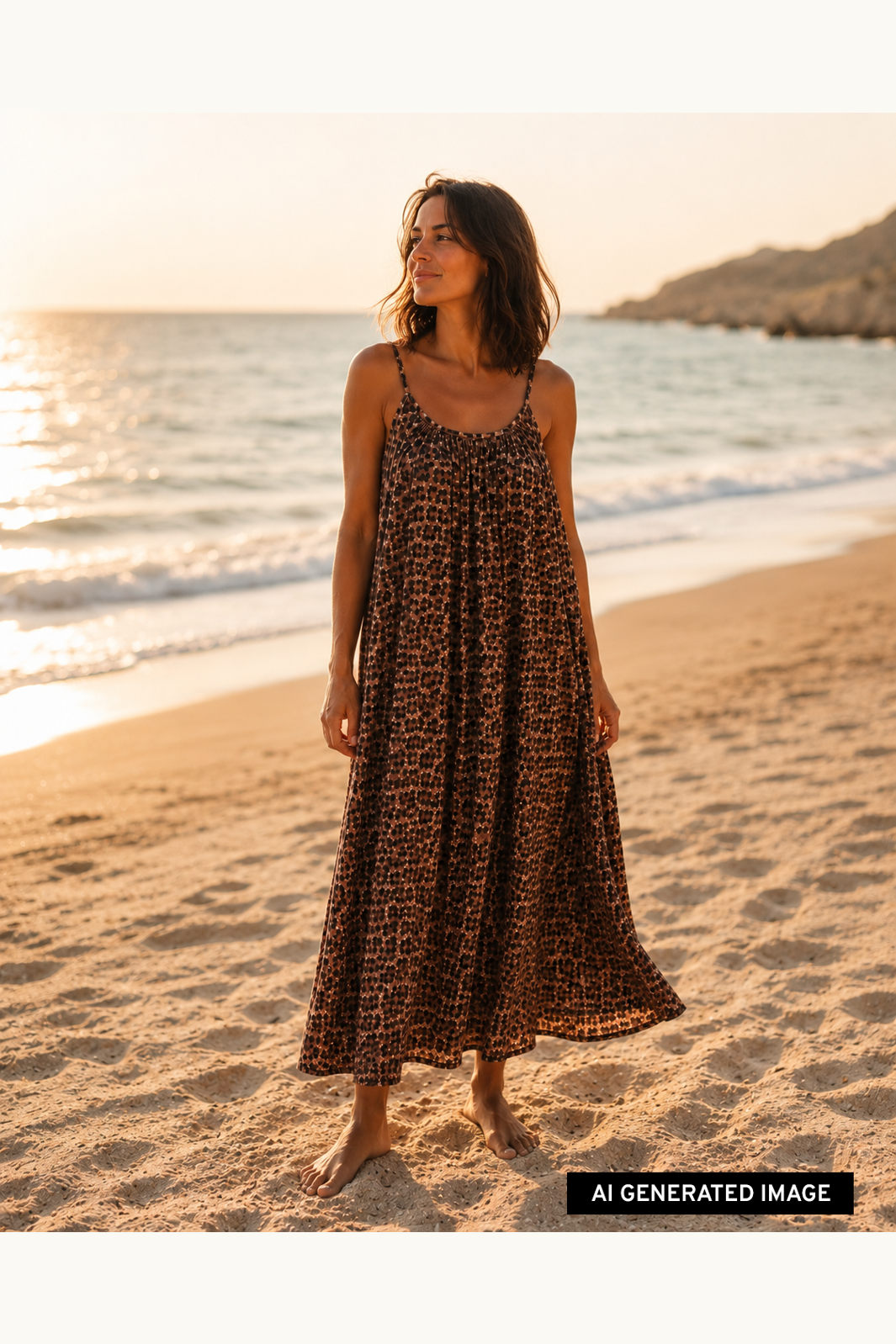 Black Colour - Bcminna Strap Dress 41270 - Leopard