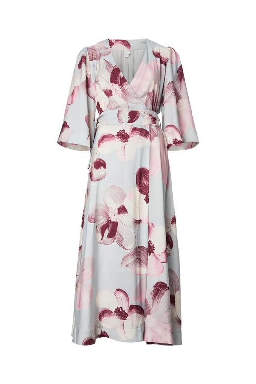 YAS - Yasmarga 3/4 Wrap Long Dress - 5032331 Skyway Marga Aop