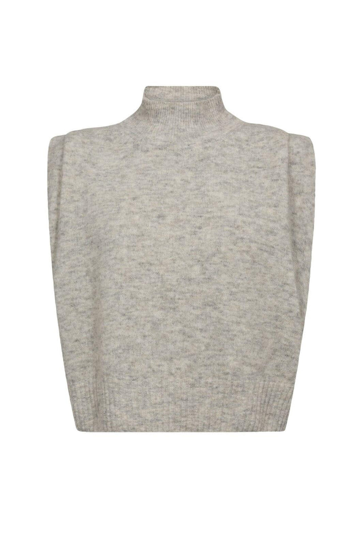 Gossia - Wiwicago Top G2759 - Light Grey Melange Strikbluser 