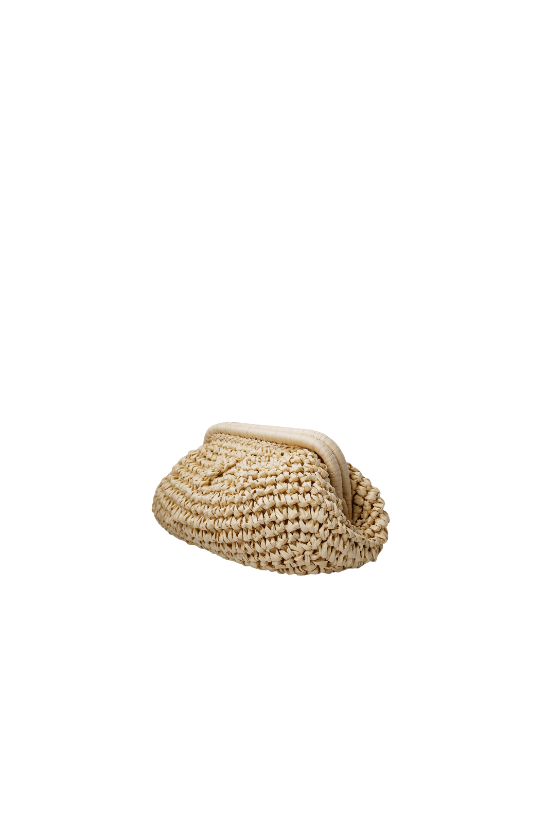 Black Colour - Bczoey Straw Clutch 9384 - Natural